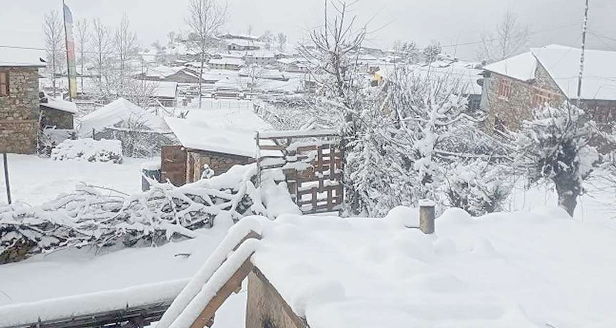 हुम्लामा बाक्लो हिमपात जनजिवन प्रभावित