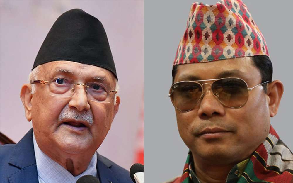 प्रधानमन्त्री ओली र नाउपाका संरक्षक चौधरीबीच भेटवार्ता