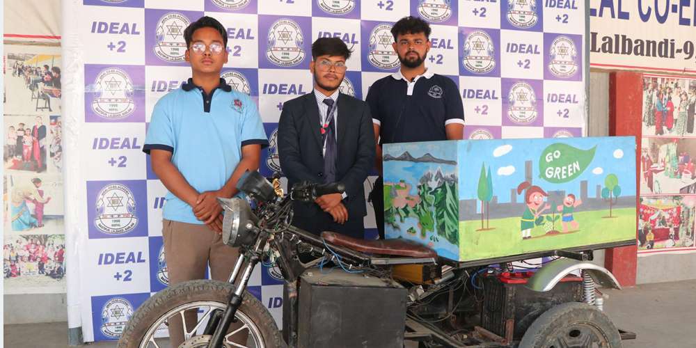 लालबन्दीका तीन छात्र मिलेर इभी ट्रयाक्टर बनाए